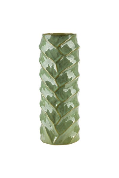 MONDEX Tallie Green Decorative Vase, 13x9x35cm, ceramic, green