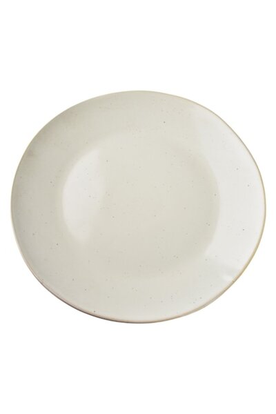 MONDEX BASIC NATURE Dinner Plate 28x28x3cm, ceramic, beige-cream, dotted design