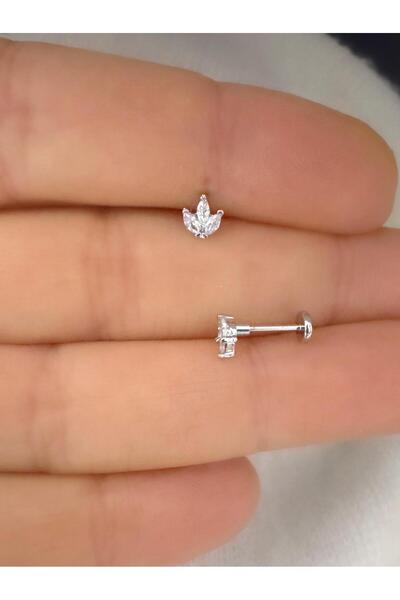 Arescollection 1 ADET ZİRKON TAŞLI ZARİF TRAGUS HELİX PİERCİNG