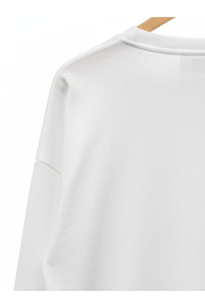 NiLi White Crew Neck 2 Thread Casual Comfortable Dress