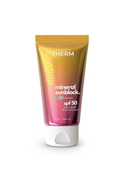 Synergy Therm Loțiune solară minerală zilnică cu SPF 50 — Loțiune rezistentă ...