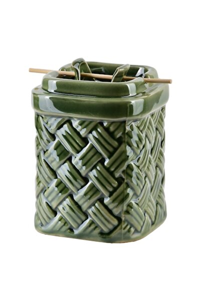 MONDEX Aromatherapy Diffuser, Ceramic, 8.5x8.5x12 cm, Modern Design with Wooden Stand