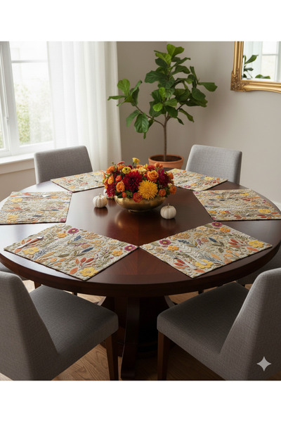 Otay Ev Dekorasyon 3D Digital Printed Front Face & Durable Denim Fabric Back Face American Service 6-Piece (30 cm X 45 cm)