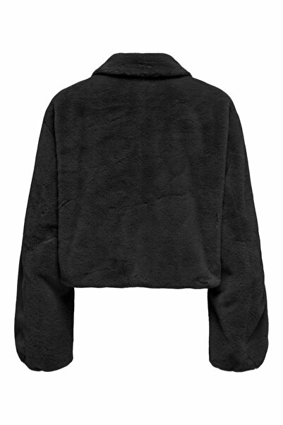 ONLY Γυναικείο μαύρο μπουφάν Onldana Life Faux Fur Jacket Cc Otw Jacket 15348987-Μαύρο
