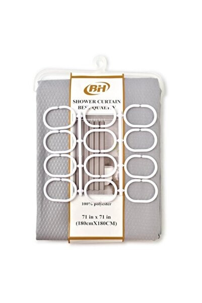 Bathlab Zac Grey Shower Curtain 180x180 cm