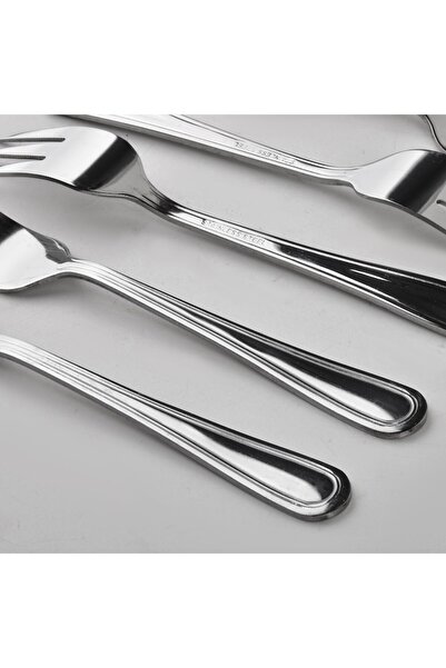 Allesken Set of 6 DHALIA DAISY Dessert Forks, 14.4 cm, Stainless Steel, Minimalist Design