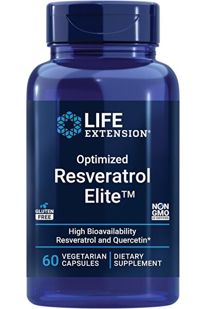 Life Extension Optimized Resveratrol Elite - Highly Bioavailable Trans-Resveratrol, 60 Vegetarian Ca