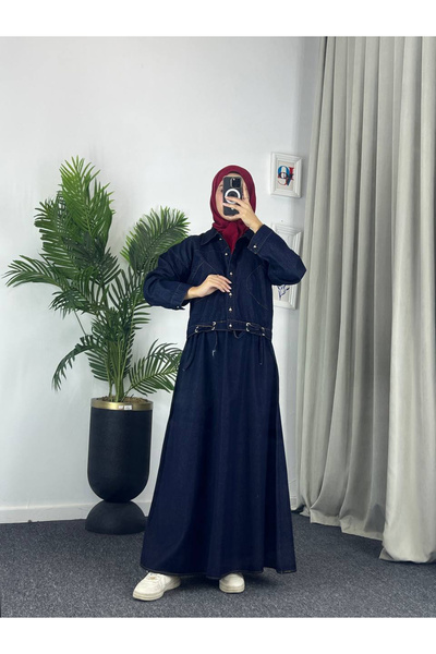 Esre Store 909 - Σετ Τζιν Υφασμάτινο Τεσσέτουρ Σκούρο Μπλε