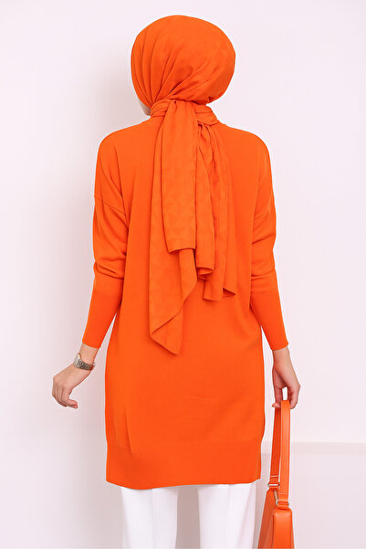 Get Crazy Crew Neck Casual Knitwear Tunic