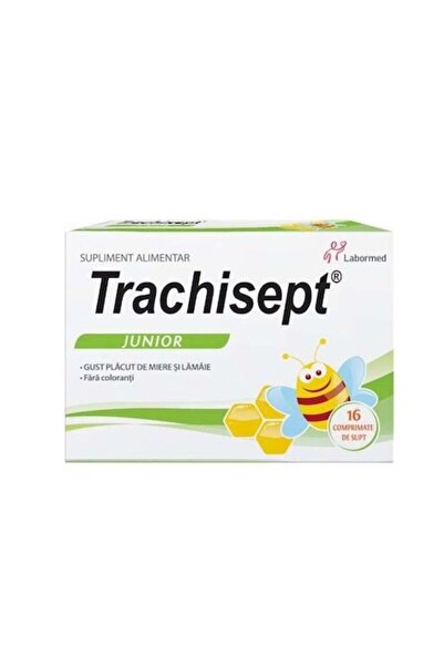 LABORMED Trachisept Junior cu miere și lămâie - 16 comprimate de supt