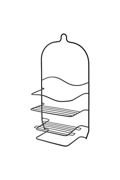 Bathlab Raft de baie CARL BLACK, Metal, Negru, 21.5x11x40.5 cm