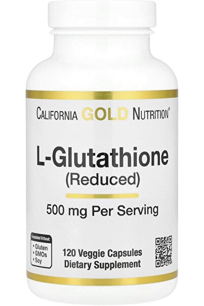 California Gold Nutrition , L-Glutathione (Reduced), 500 mg, 120 Veggie Capsules