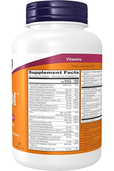 Now Foods ADAM Superior Men's Multi, 90 Softgels