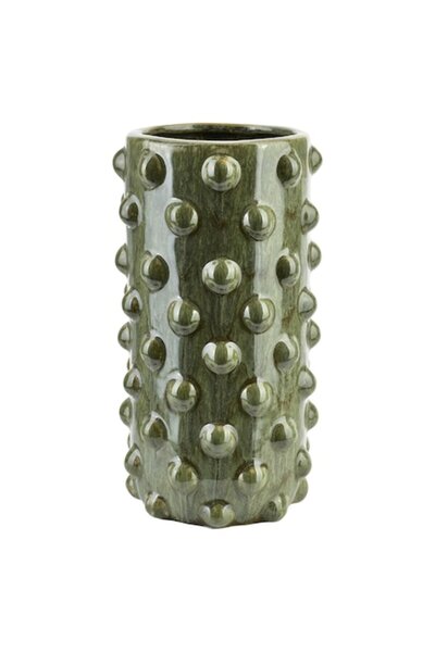MONDEX Vază ceramică YARINE BUBBLE, verde, 12x12x25 cm