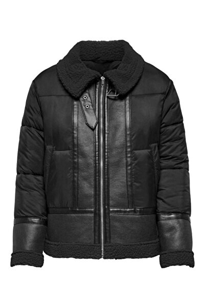 ONLY Kadin Siyah Onlmelinda Bonded Puffer Jacket Inv Otw Ceket 15324139-Black