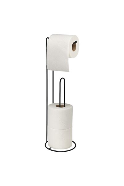 Bathlab Suport hârtie igienică, Bathlab, metal, negru, 15x15x54cm