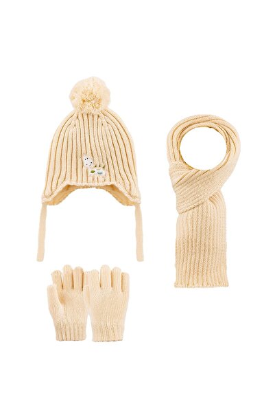 Kitti 1-4 Years Old Boy's 3-Piece Set Scarf, Beanie and Gloves Set