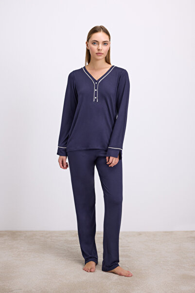 Anıl Kadın Uzun Kol T-Shirt ve Pantolon Takım