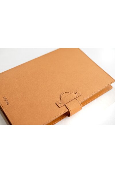 Origin Premium leather notebook and pen set, brown