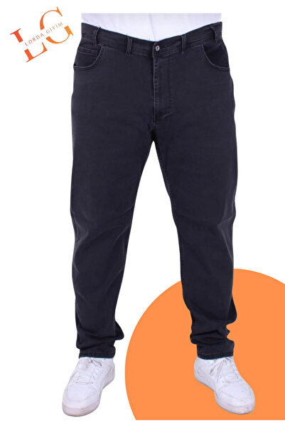 LORDA GİYİM Men's Jeans Pants Oversized Big Size Super Oversized Lycra High Waist Wide Fit