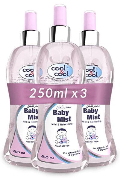 COOL & COOL كولونيا بيبي ميست 250 مل × 3 (750 مل) - خالية من الكحول والبارابي...