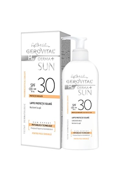 GEROVITAL Derma+ Sun Lapte Protecție Solară SPF 30 Față și Corp pentru Piele ...