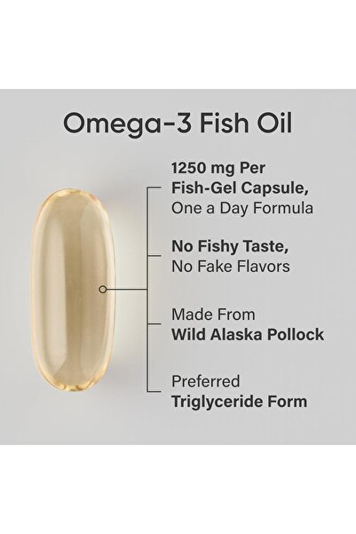 Sports Research Omega-3 Fish Oil Triple Strength 1250 mg, 180 Softgels