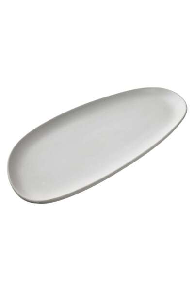 MONDEX BASIC NATURE Serving Platter 31.5x14x2.5 cm, matte white, minimalist design