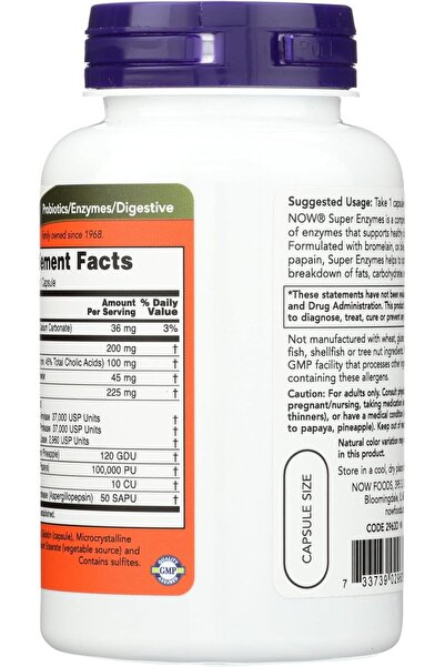 Now Foods, Super Enzymes, 90 Capsules