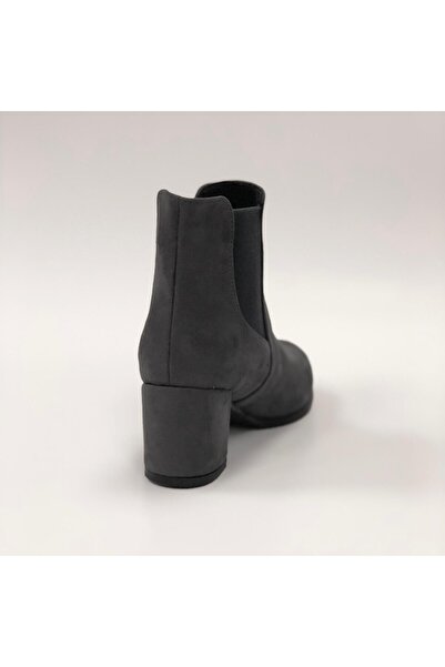 Hg Ayakkabı Gi̇uletta Gray Suede Elastic 5 cm Women's Daily Boots