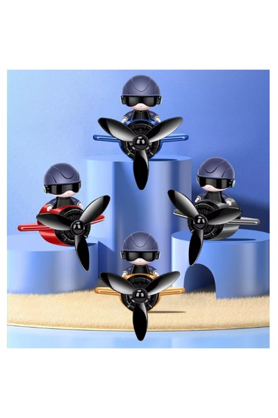 OEM Car Air Diffuser PILOT with Rotating Propeller | 3 Scents | Red | Vent Clip