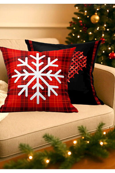 Ardizayn New Year - Velvet Fabric, Balcony, Garden, Kitchen Runner and Set of 2 Throw Pillow Covers