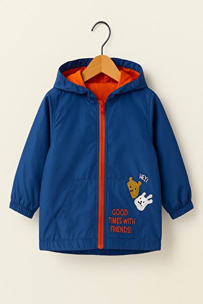 DeKuBaby New Season Cute Forest Animals Figured, Cotton Lined, Hooded Children-Baby Coat Raincoat