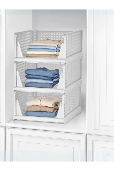 Harvey 3-Piece Modular Shelf Set – Cabinet Organizer with Sliding Mechanism