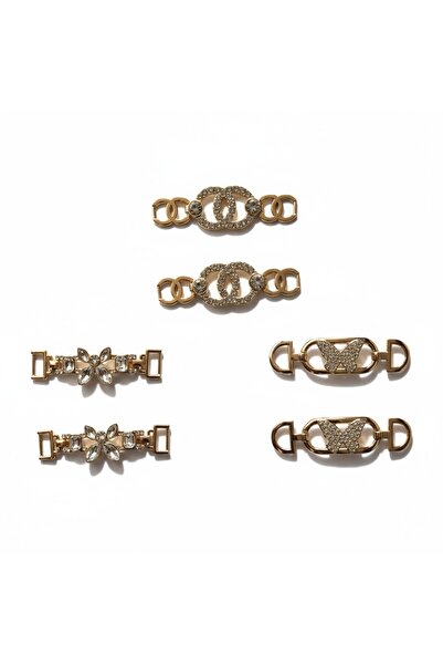 KumaşEvi Rose Gold Metal Tokalar 3'lü Set - Çanta, Ayakkabı ve Kemer Süsleme ...