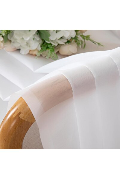 Generic Aiyufeng White Sheer Voile Curtain 1.37m, 2-Pack, Rod Pocket, 1.01m x 1.37m, Polyester