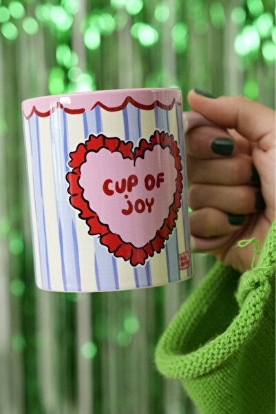 Hello Melody Design “Joy” Mug - Digital Printing Porcelain Mug with Colorful Design 9.5X8 cm - Gift Boxed