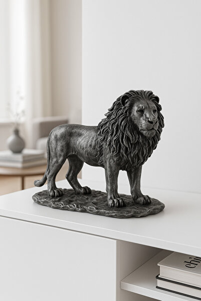 GenelTedarik Özel Tasarım Aslan Figür Biblo - Dekoratif Heykel, Raf ve Konsol...
