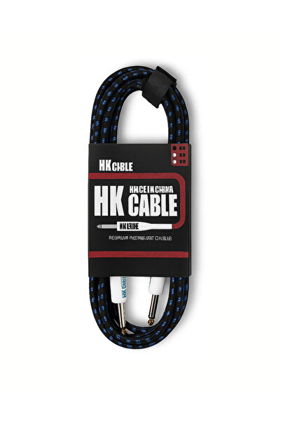 HK CABLE 3 Metre Instrument Jack Cable (Unbreakable Iron Cable) Blue-Black
