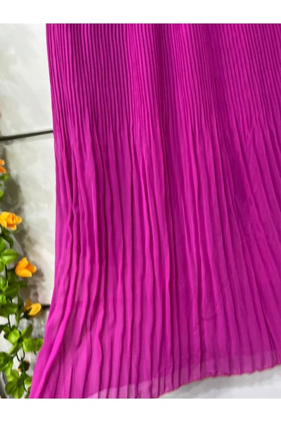 edu collection Frequently Pleated Chiffon Skirt with Lining