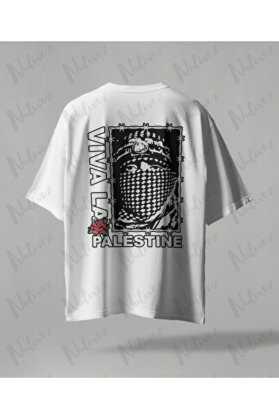 Nulivez Palestine Design Back Printed High Quality Compact Unisex Oversize T-Shirt
