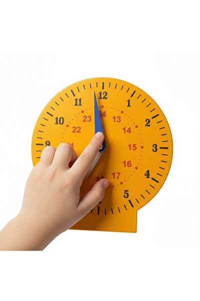 edumatoys ساعة تعليمية ملونة – اعلم الأطفال بمفهوم الوقت بطريقة ممتعة! أصفر!