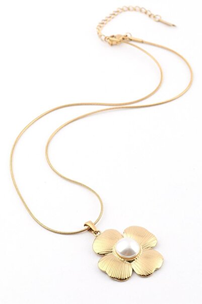 STİLLOVE قلادة نسائية من الفولاذ موديل باباتيا ذهبية اللون