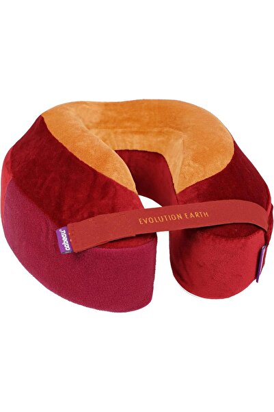 Cabeau Evolution Earth Memory Foam Travel Neck Pillow - 360 Head, Neck and Chin Support (Fire)