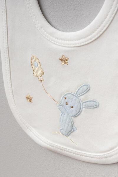 Bebitof 100% Cotton Hugging Teddy Bear Patterned 5-Piece Newborn Hospital Release Bodysuit Set Bbtf.Amv.20123