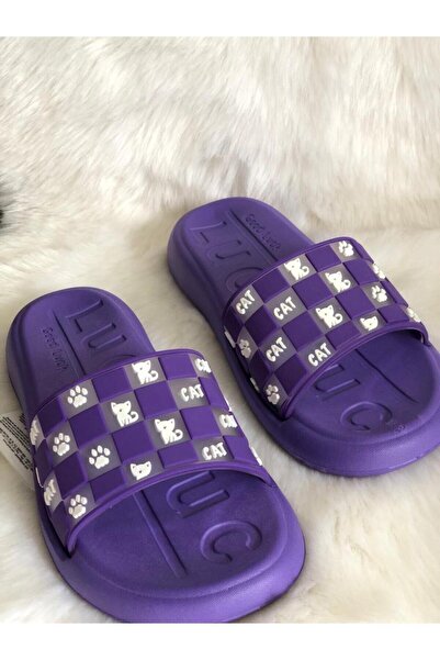 GEZER Summer Women's Cat and Paw Pattern Soft Sole Lightweight Women's Slippers