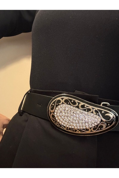 GREEY mineli taşli fantezi pantalon kemeri