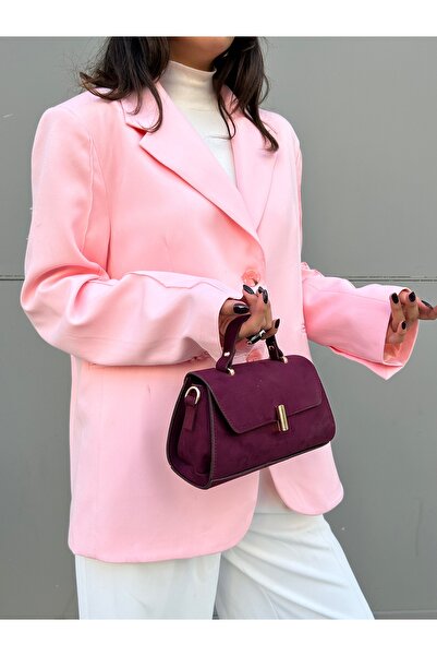 Butik Tacca Vivienne Model Suede Women's Hand and Shoulder Bag