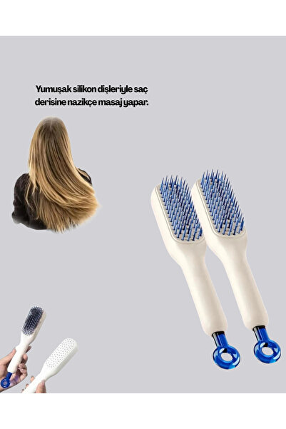 ZERO LAND Nrzsnt Self-Cleaning Hair Comb – Anti-Static, Silicone Tip, Abs Material, (170829) 22X4