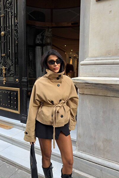 Joana Women's Trendy Camel Jacket Raniya - Size M